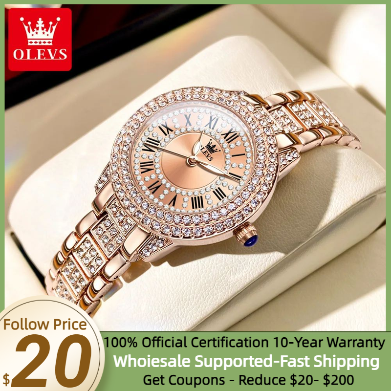 Luxury Watch Logo - OLEVS 9943 Original Diamond Watch for