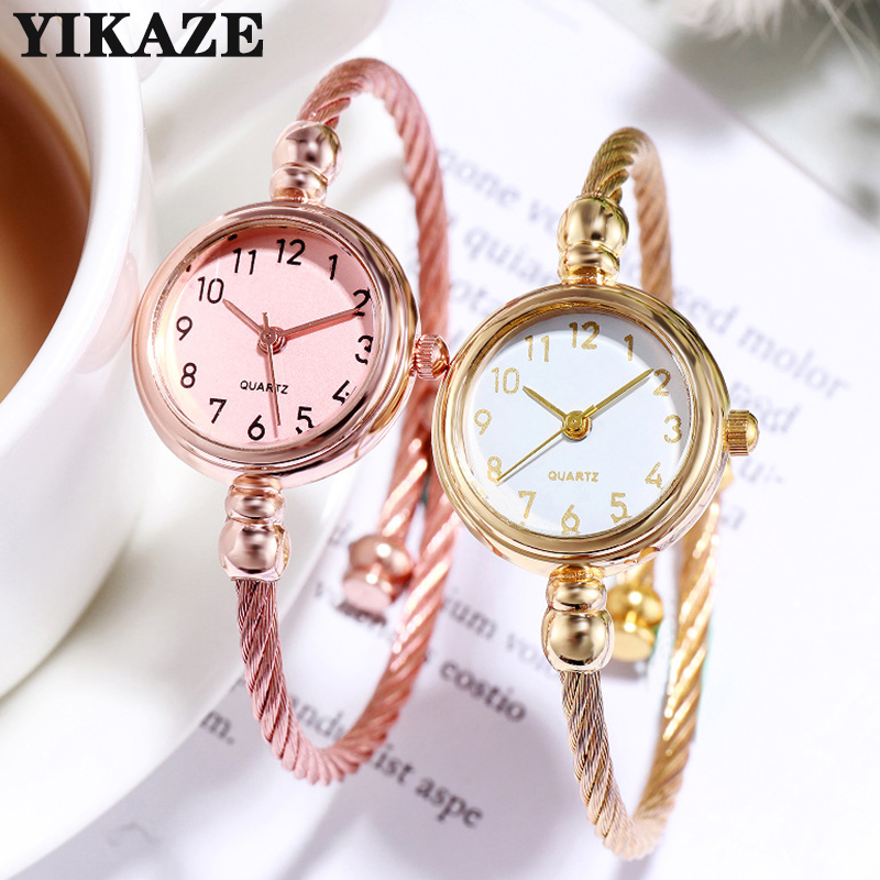Luxury Watch Girl - YIKAZE Women Watches Small Gold Bangle