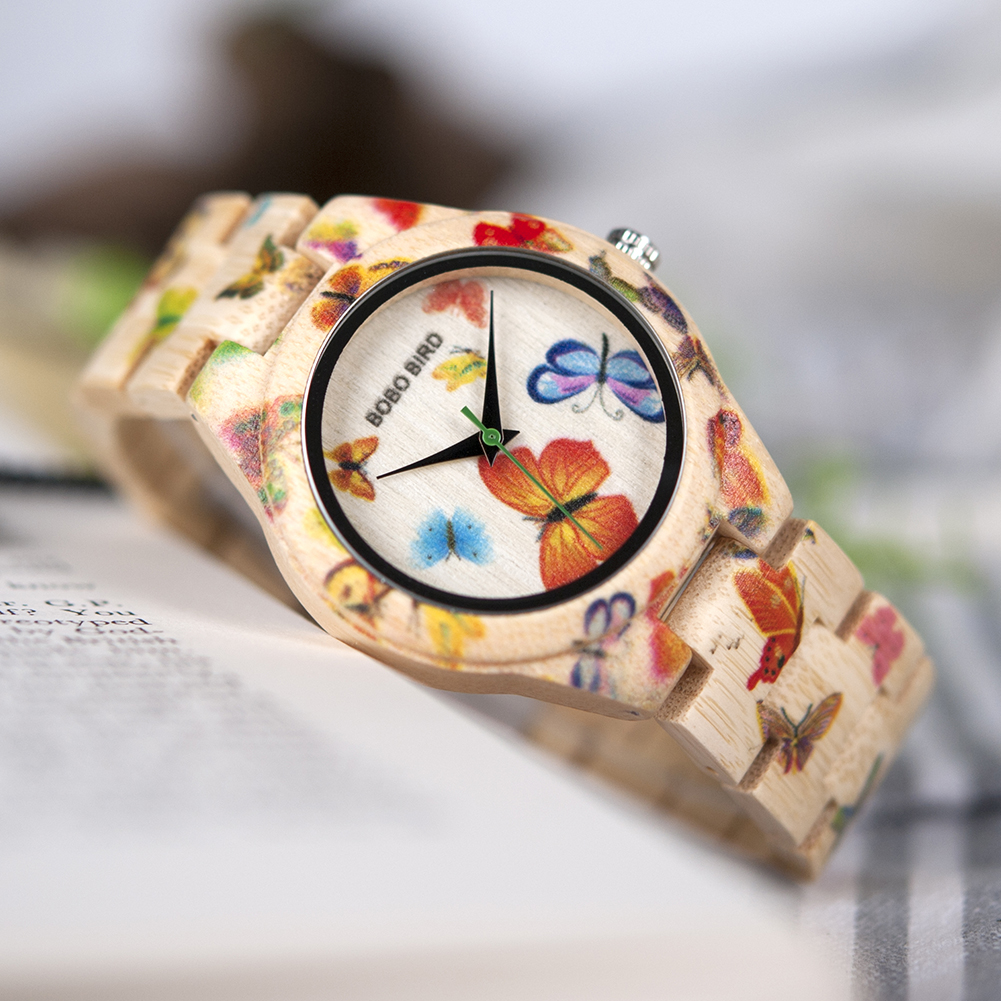 Luxury Watch Ladies - BOBO BIRD Wood Women Watches Luxury