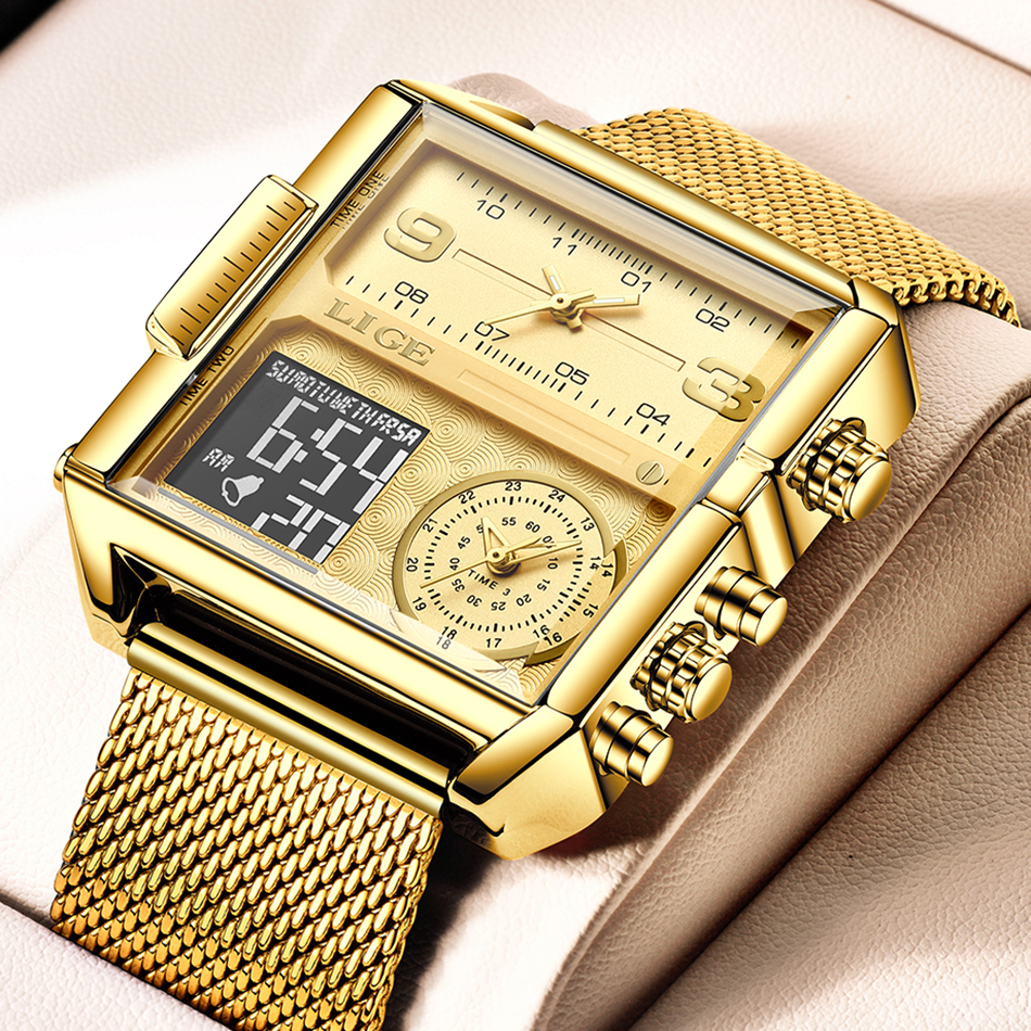 Luxury Watch Time - LIGE 2026 Fashion Dual Display Watch
