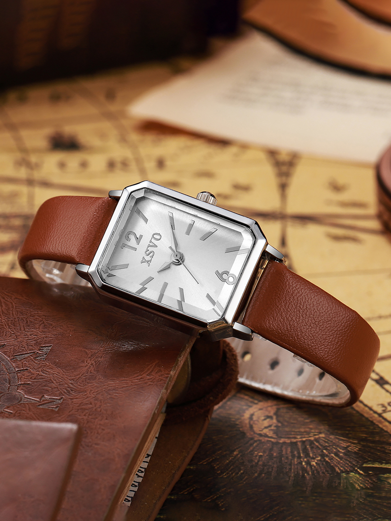 Luxury Watch Vintage - Vintage Silver Square Women's Quartz Watch,