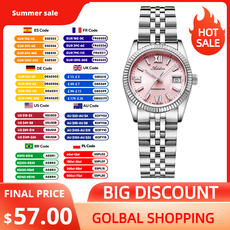 Luxury Watch Time - Addies 28mm Women's Diver Quartz Watch