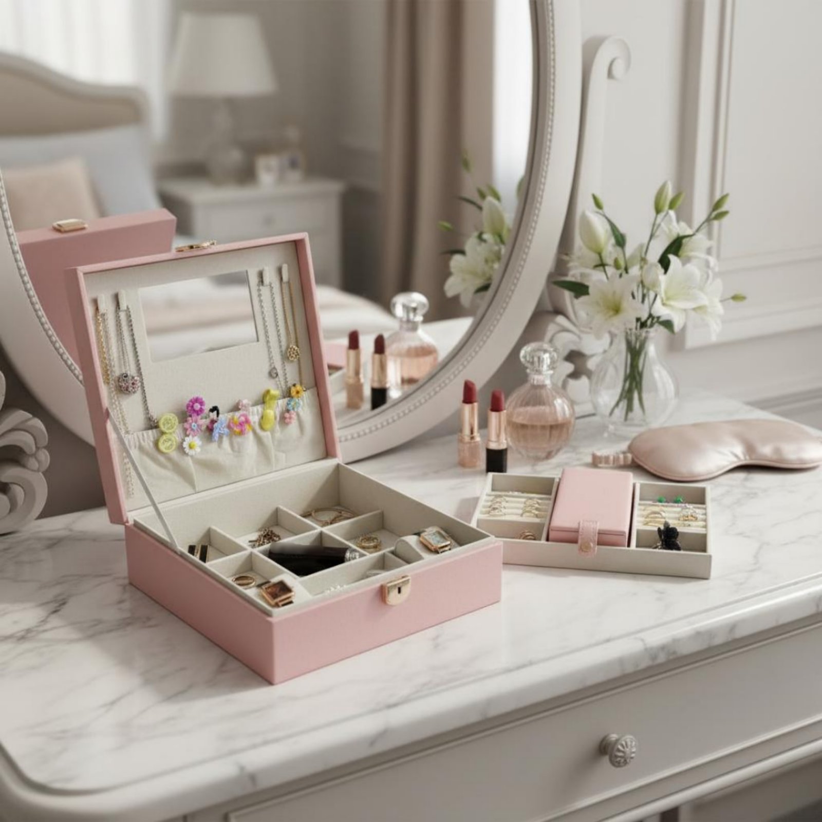 Luxury Watch Tier - Multi-Tier Jewelry Box Soft Luxurious Textile