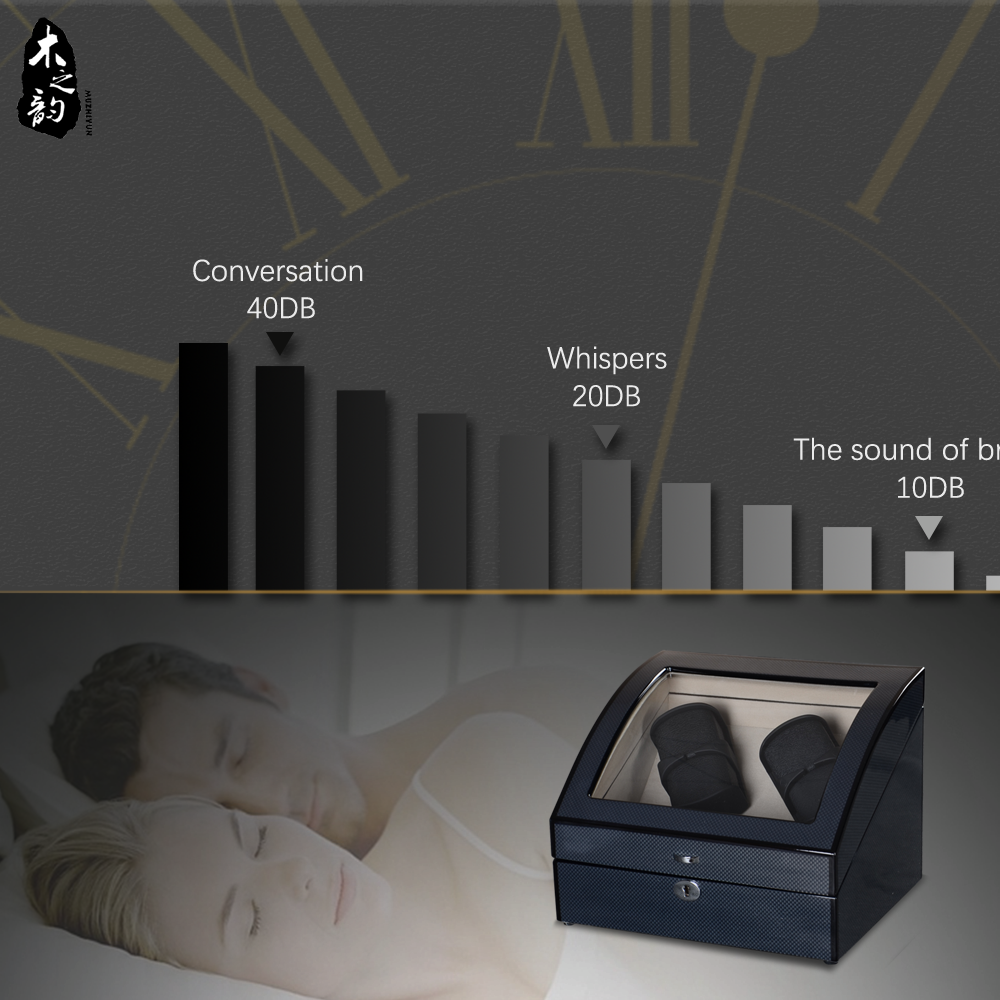 Quiet Luxury Watch Men - 4+4 Watches Winder Box for Automatic