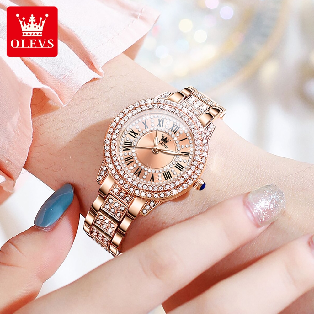 OLEVS 9943 Original Diamond Wa - Luxury Watch Logo 评论和价格