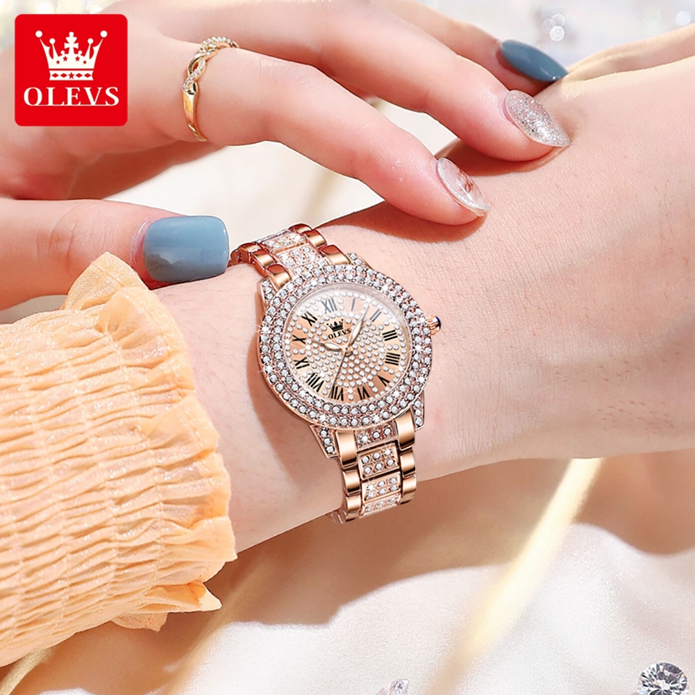 OLEVS 9943 Original Diamond Wa - Luxury Watch Logo 评论和价格