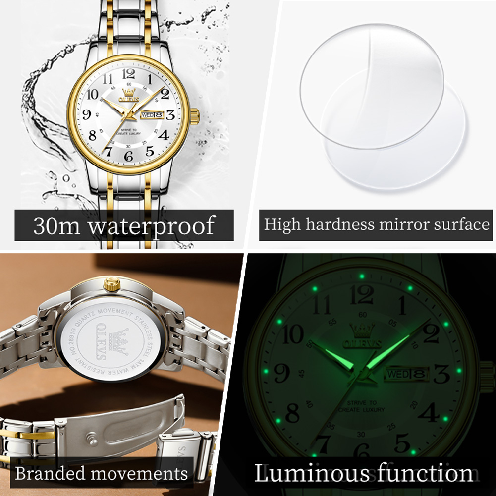 OLEVS 2891 Luxury Brand Fashio - Luxury Watch Logo 评论和价格