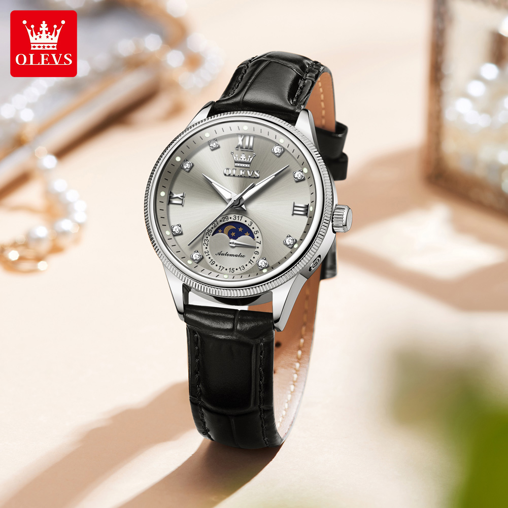 OLEVS Moon Phase Fashion Women - Luxury Watch Time 评论和价格