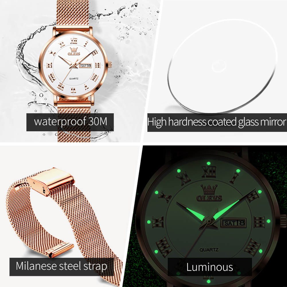OLEVS 2920 Elegant Original Wo - Luxury Watch Logo 评论和价格
