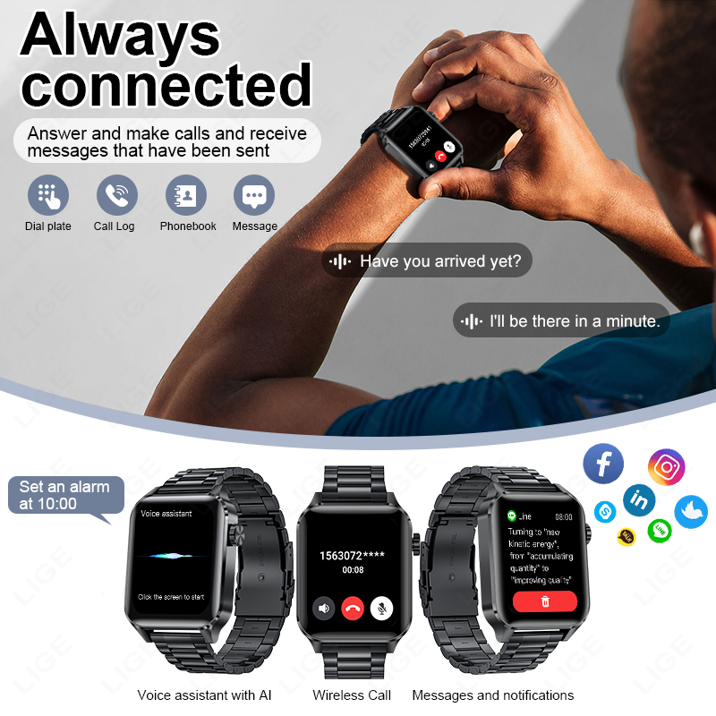 LIGE Smart Watch Sport Fitness - Luxury Watch Sale 评论和价格