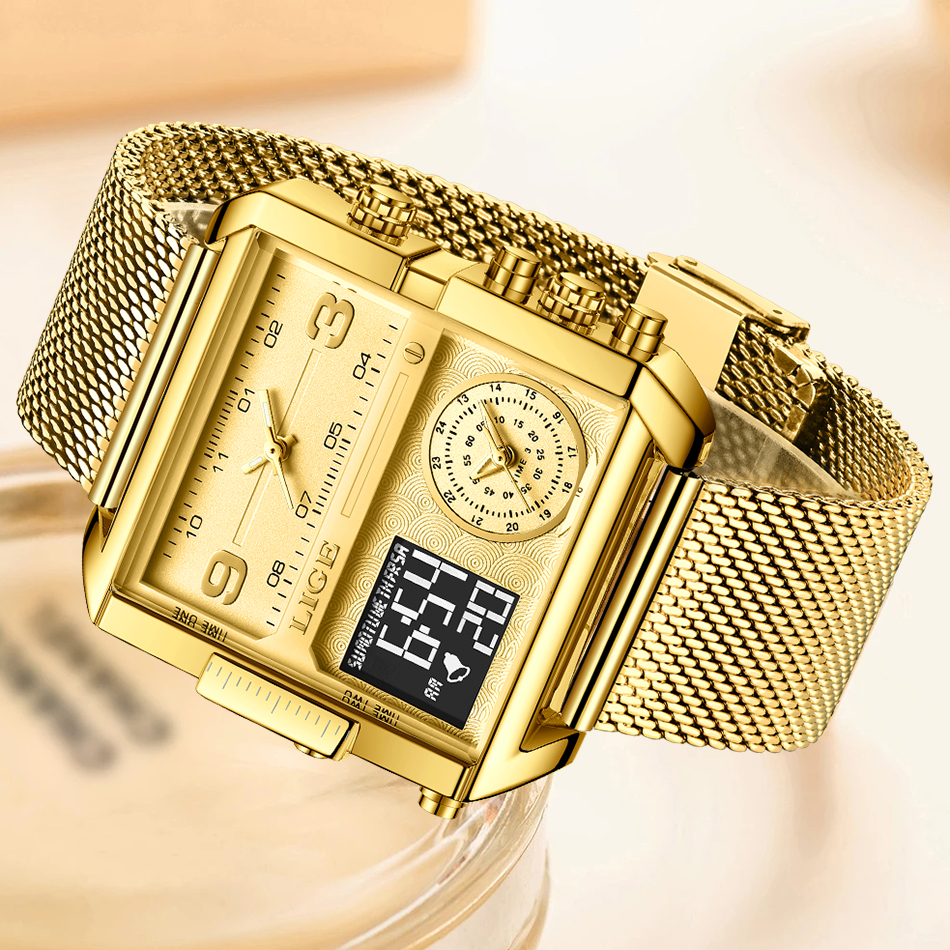 LIGE 2026 Fashion Dual Display - Luxury Watch Time 评论和价格