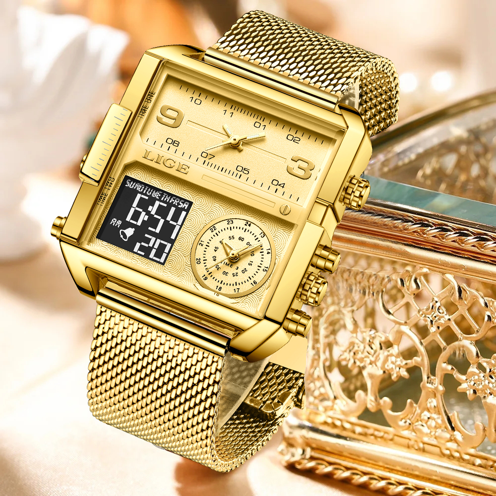 LIGE 2026 Fashion Dual Display - Luxury Watch Time 评论和价格