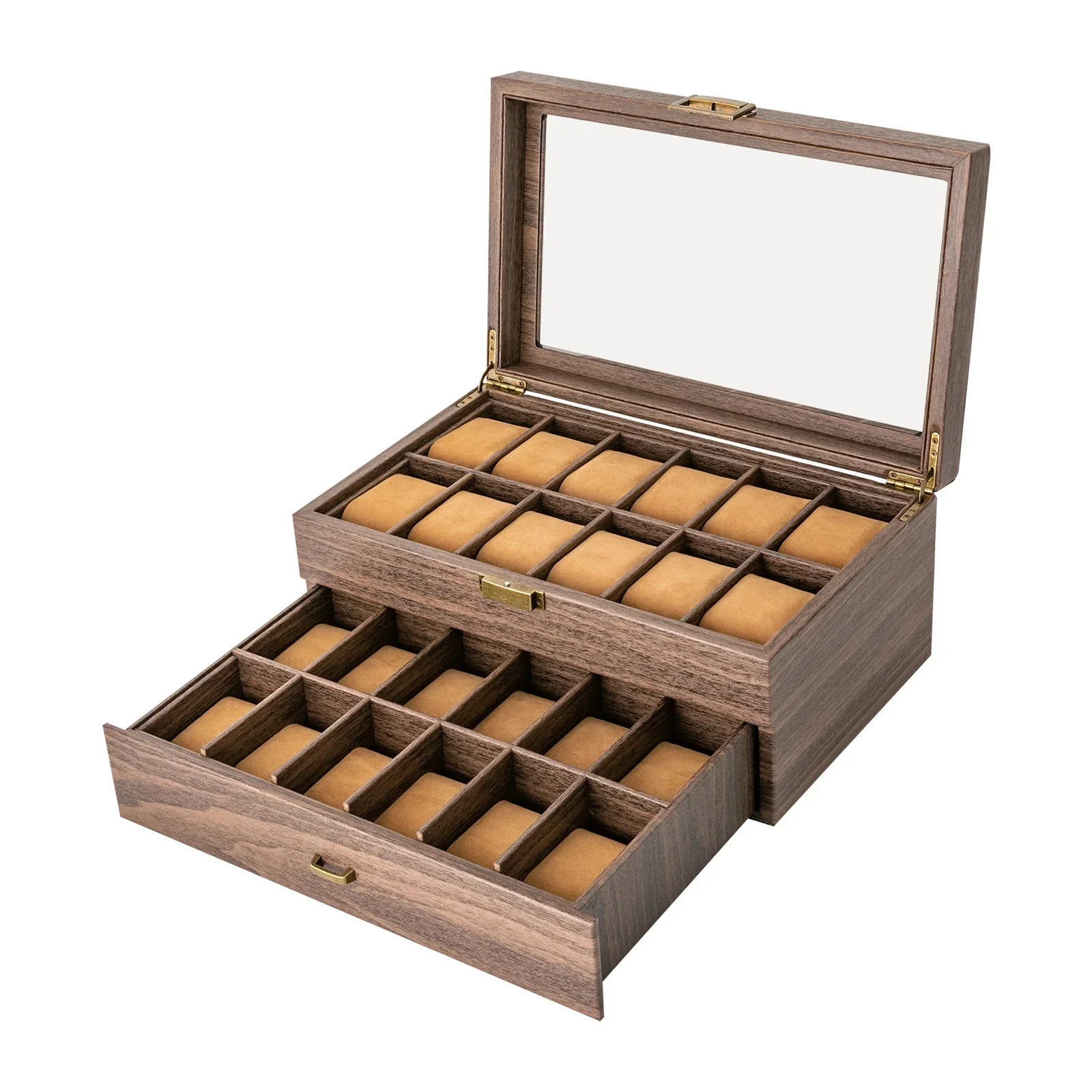 24-Slot Wooden Watch Holder Or - Luxury Watch Tier 评论和价格