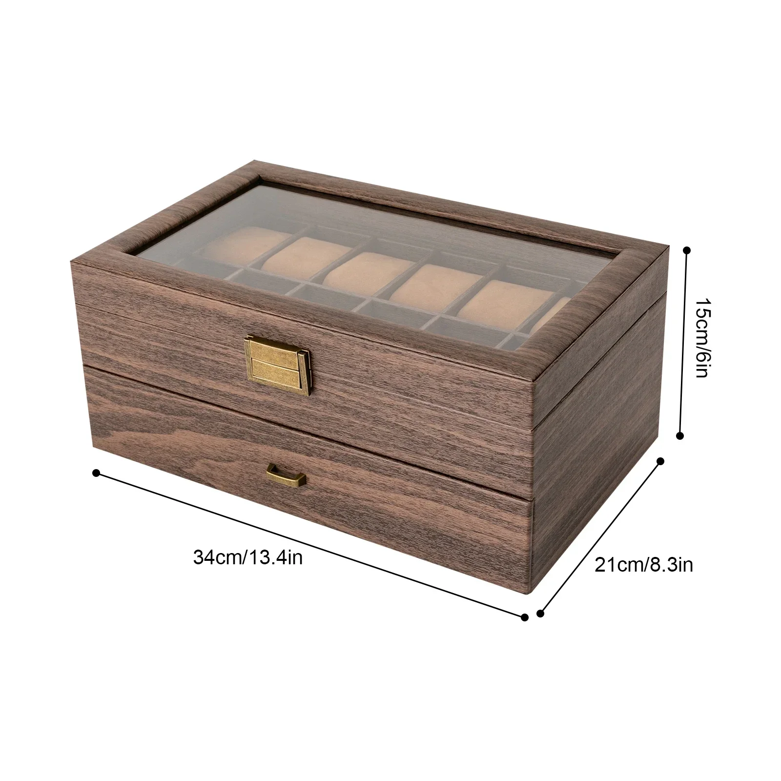24-Slot Wooden Watch Holder Or - Luxury Watch Tier 评论和价格