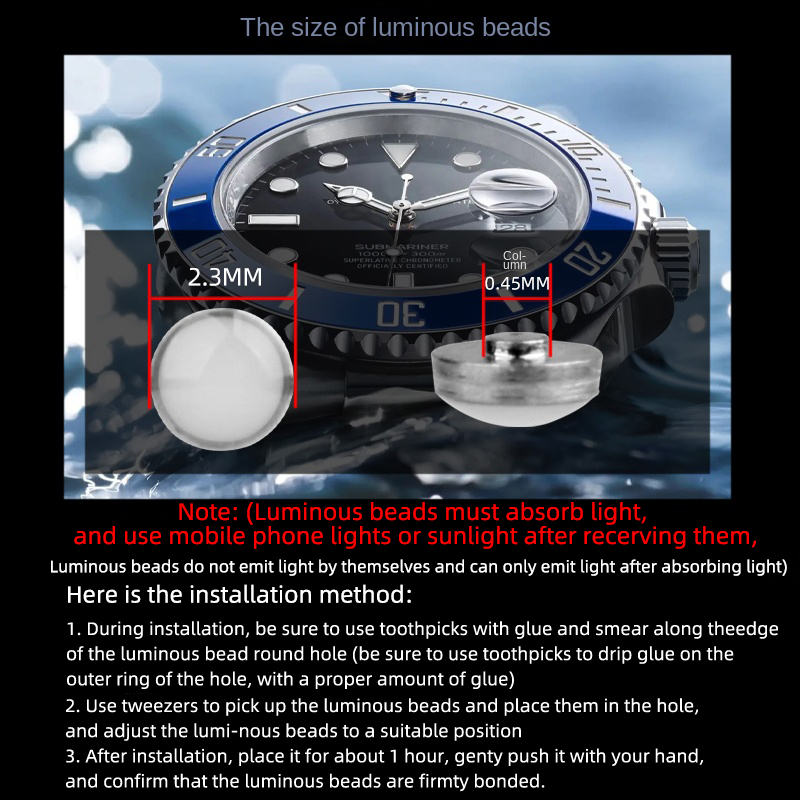 2.3x0.45mm Luminous pip For Se - Luxury Watch Expensive 评论和价格