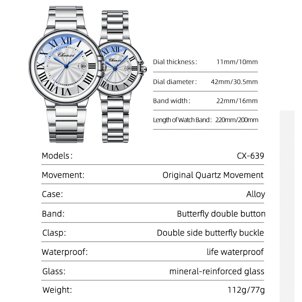 CHENXI Couple Luxury Quartz Wr - Luxury Watch Wallpaper 评论和价格