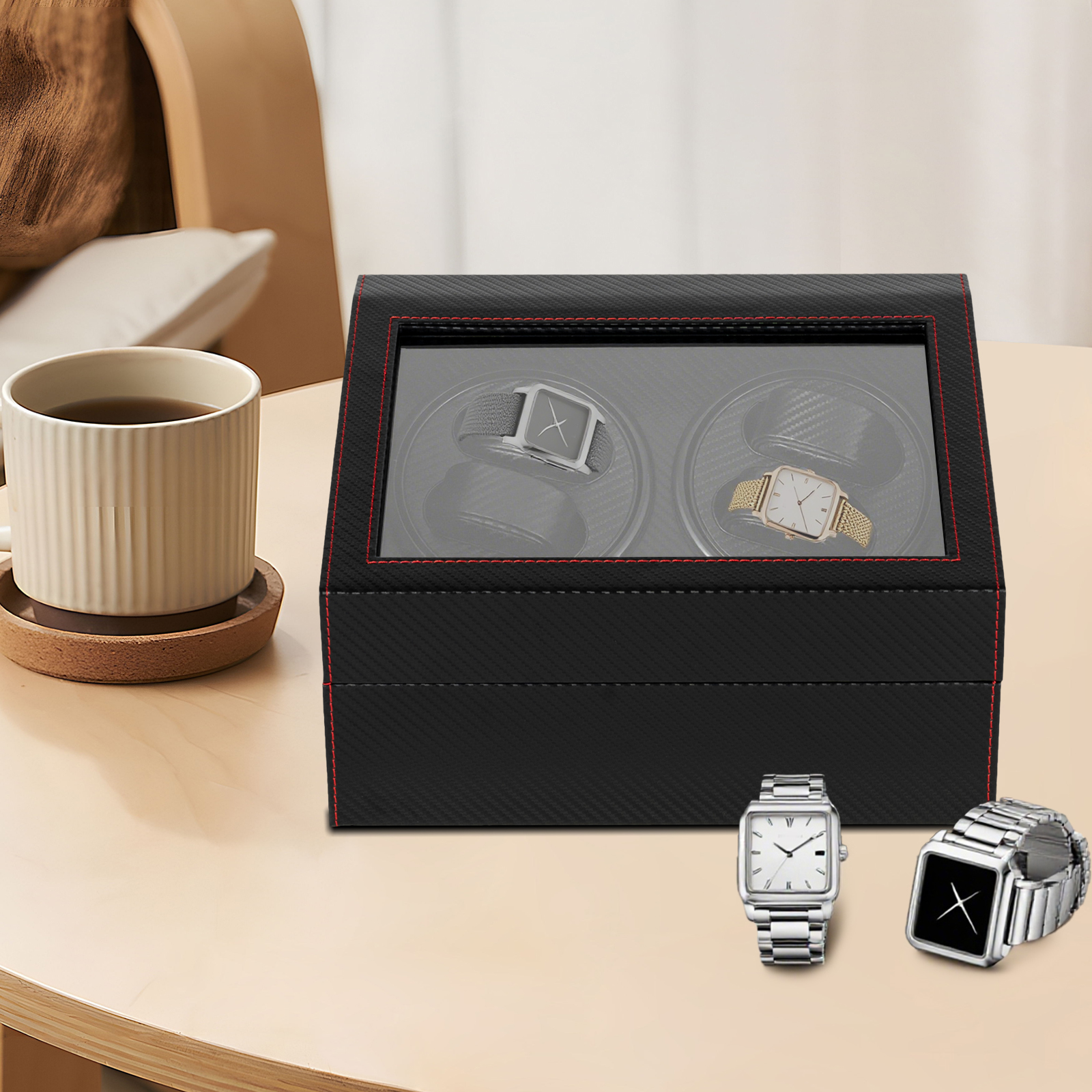 BYMAOCAR 4+6 Watch Winder, Lux - Quiet Luxury Watch Men 评论和价格