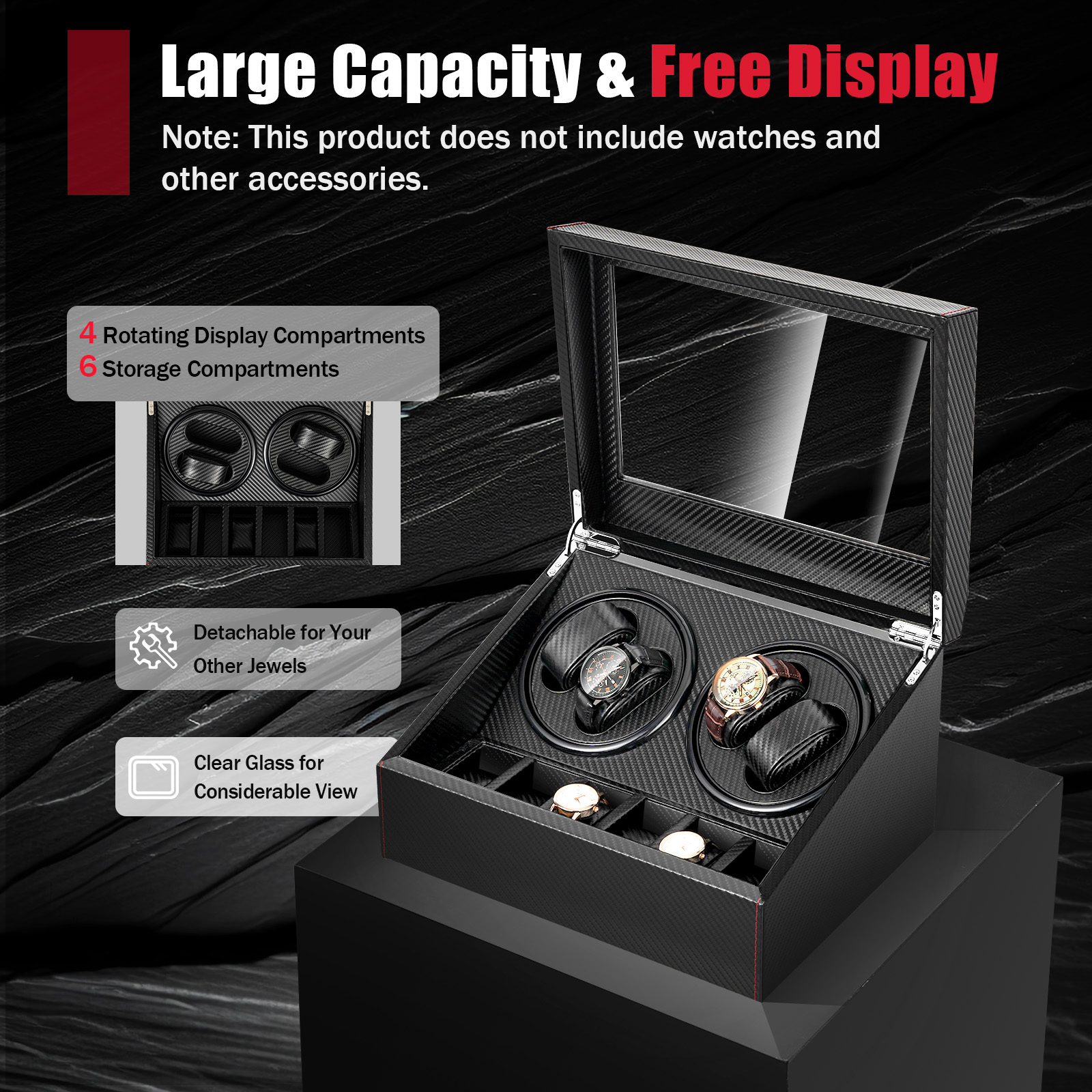 BYMAOCAR 4+6 Watch Winder, Lux - Quiet Luxury Watch Men 评论和价格