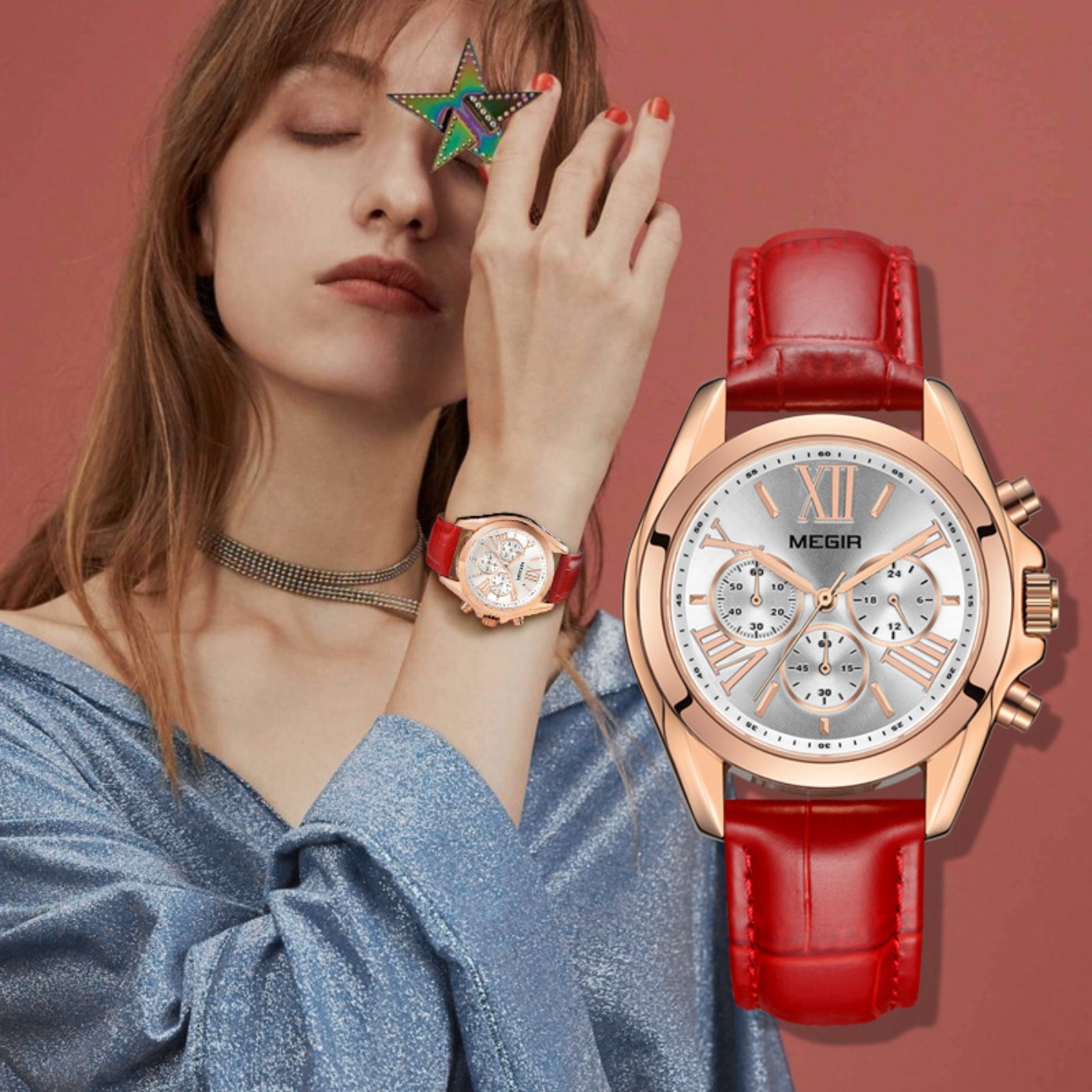 MEGIR New Luxury Leather Watch - Luxury Watch For 评论和价格