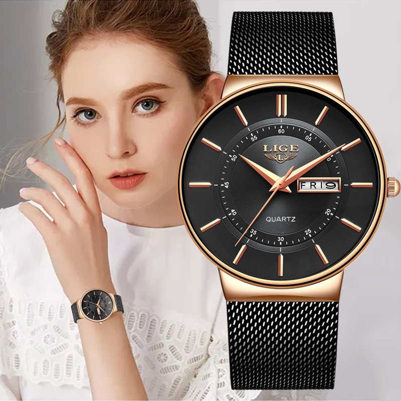LIGE Women Watches Luxury Bran - Luxury Watch Ladies 评论和价格