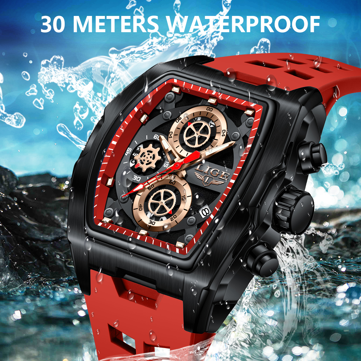 LIGE Hot Sale Fashion Men Quar - Luxury Watch Sale 评论和价格