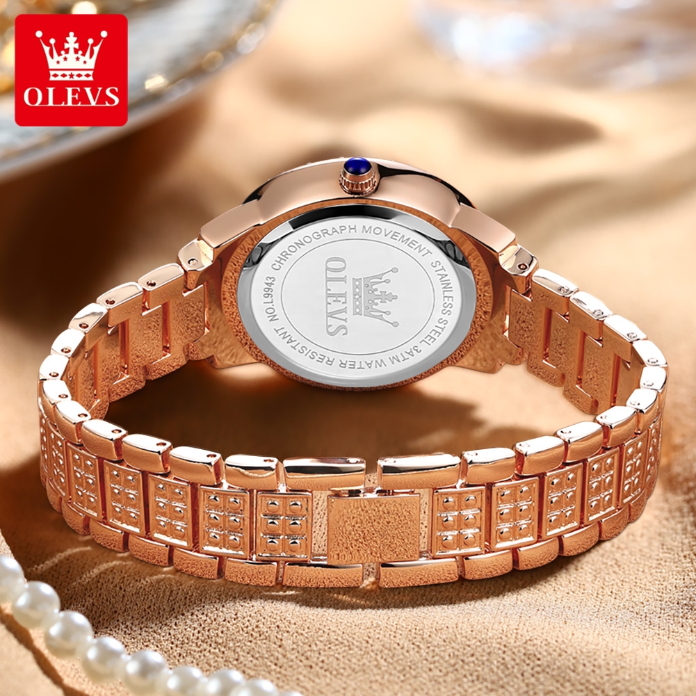 OLEVS 9943 Luxury All Diamond  - Luxury Watch Logo 评论和价格